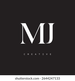 MJ Monogram Logo Minimal Elegant Letter mark for Luxury, Fashion   Creative Brands	
