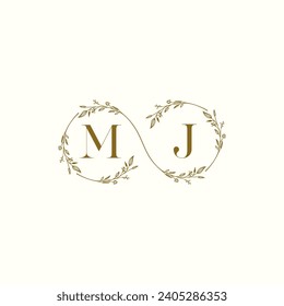 MJ wedding infinity in elegant monogram with high quality professional design that will print well