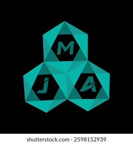 MJA creative minimalist letter logo. MJA unique vector initials alphabet letter logo design
