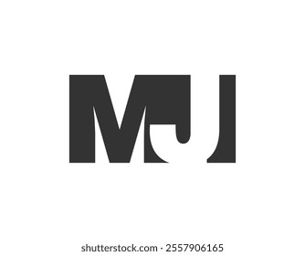 MJI logo design. Initial letter M J I bold font style for tech startups, consulting, corporate branding. Creative company name, headlines typography identity, trendy logotype. Vector illustration.