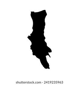 Mjini Magharibi Region map, administrative division of Tanzania. Vector illustration.