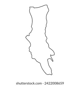 Mjini Magharibi Region map, administrative division of Tanzania. Vector illustration.