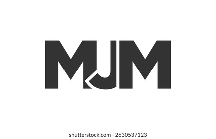 MJM logo design template with strong and modern bold text. Initial based vector logotype featuring simple and minimal typography. Trendy company identity ideal for businesses brand presence.