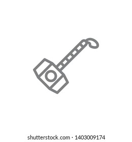 Mjolnir icon. Element of myphology icon. Thin line icon for website design and development, app development. Premium icon