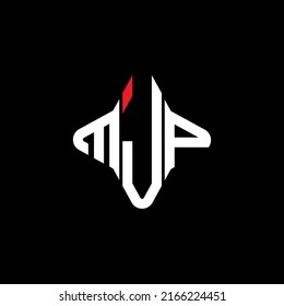 MJP-Brief-Logo kreatives Design mit Vektorgrafik
