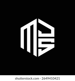 
Logotipo MJS ícone MJS monograma MJS letra MJS minimalista Círculo plano Design de logotipo abstrato moderno único.