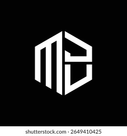 MJU logo MJU icon MJU monogram MJU letter minimalist Circle flat Unique modern abstract logo design.