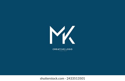 MK Abstract initial monogram letter alphabet logo design