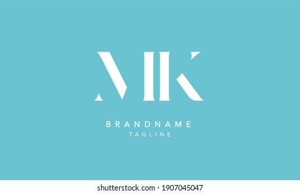 MK Alphabet initial Letter Monogram Icon Logo vector illustration