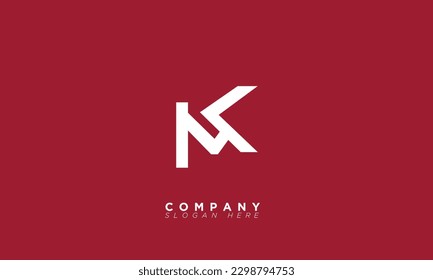 Letras alfabéticas MK Iniciales Logotipo Monograma KM, M y K
