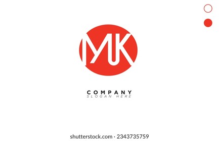 MK Alphabet letters Initials Monogram logo KM, M and K