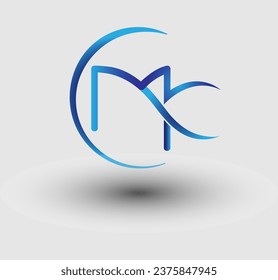MK creative abstract letter logo design. MK vector logo design. MK letter logo design
