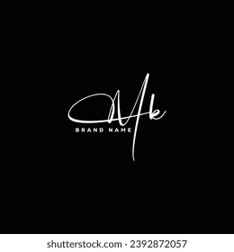 MK handwriting logo vector templates.  MK signature Calligraphy lettering Vector.