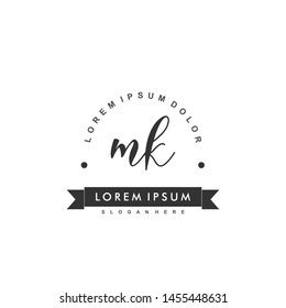 MK Initial beauty monogram logo vector