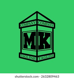 MK Initial Explore this unique collection of alphabet house logos, featuring stylish letter combinations inside a geometric house outline. Perfect for branding, graphic design projects