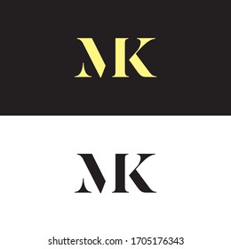 Mk Initial Logo Design Vector Eps