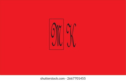 MONOGRAMA DEL LOGOTIPO DE LA LETRA ABSTRACTAS MK, KM