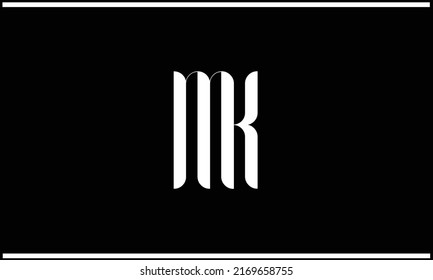 MK, KM Abstract Letters Logo Monogram