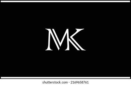 MK, KM Abstract Letters Logo Monogram