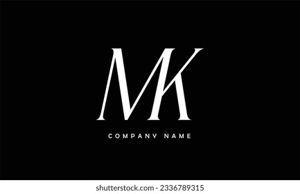 MK, KM Abstract Letters Logo Monogram