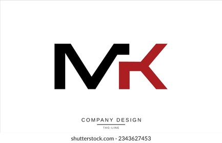 MK, KM, Abstract Letters Logo Monogram