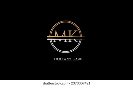 MK, KM Abstract Letters Logo Monogram