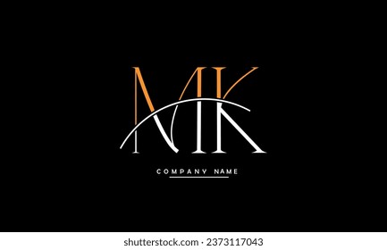 MK, KM Abstract Letters Logo Monogram