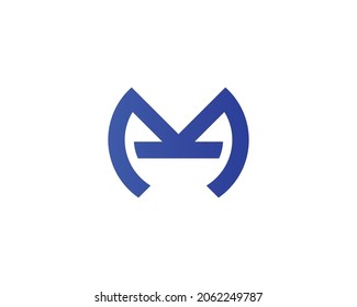 MK KM logo design vector template