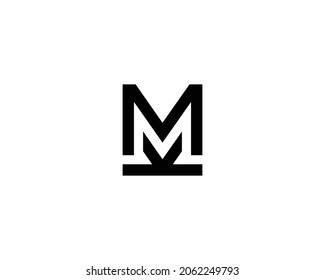 MK KM logo design vector template