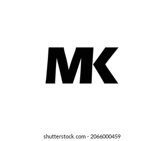MK KM logo design vector template