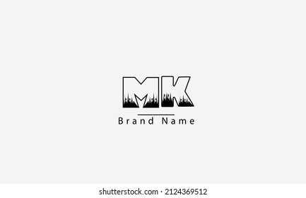MK KM M M K abstrakte Vektorlogo-Monogramm-Vorlage