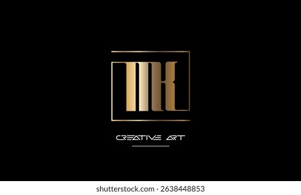 MK, KM, M, K abstract letters logo monogram