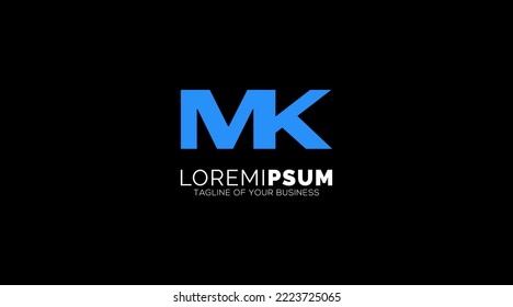 MK, KM, M, K Diseño de logotipo Cartas Resumen Vector monograma