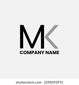 MK letter business logo design