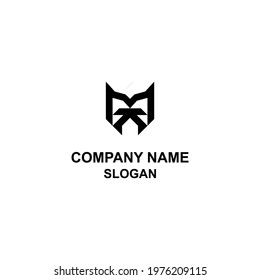 MK letter initial logo, capital letter in unique shape.