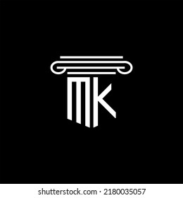 MK letter logo creative design with vector graphic