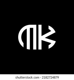 MK letter logo creative design with vector graphic