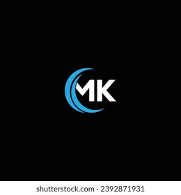 MK Brief Logo Design . MK Creative Initials Buchstaben Logo Konzept.