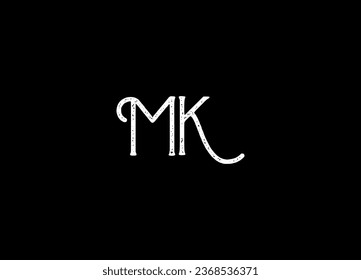 Diseño de logotipo de letra MK y diseño de logotipo de monograma