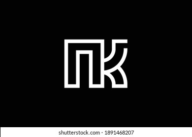 Diseño del logo de la carta MK sobre fondo de lujo. Concepto del logotipo de la letra de KM en monograma. Diseño de iconos MR. Icono de letra de color blanco elegante y profesional de RM sobre fondo negro.