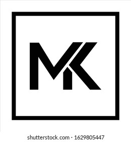 MK Letter Logo Design Template Vector
