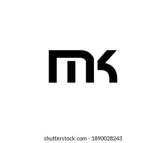 Mk Letter Logo Design Vector Template Stock Vector (Royalty Free ...