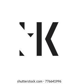 MK letter logo design vector