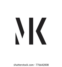 MK letter logo design vector