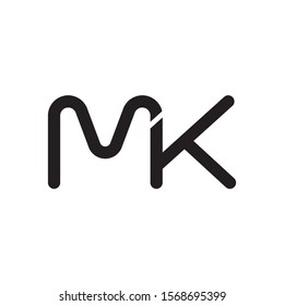 Mk Letter Logo Template Vector Icon Stock Vector (royalty Free) 1568695399