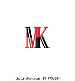 MK Letter Logo Vector