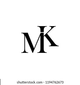 mk letter vector logo