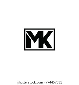 mk letter vector logo