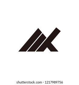 mk letter vector logo. ak letter vector logo