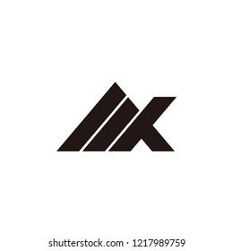mk letter vector logo. ak letter vector logo